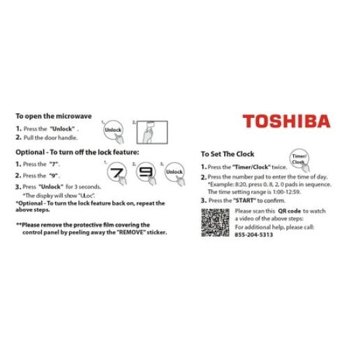 Toshiba 2.2 cu. ft. 24.4'' Microwave Oven in Stainless Steel