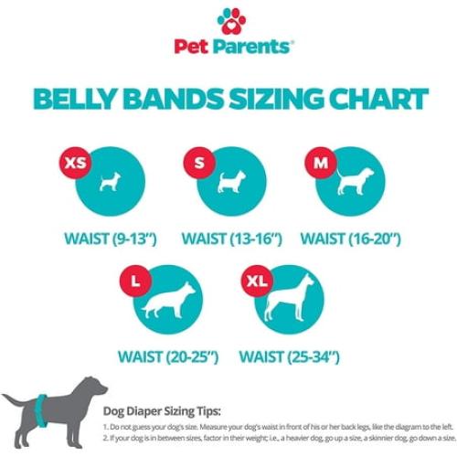 Pet Parents Premium Washable Belly Bands for Male Dogs & Extendrs, (3pack) of Male Dog Diapers & Male Dog Belly Bands, Color: Black, Size: Small Dog Diapers Male
