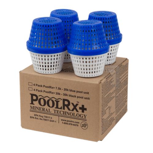 PoolRx Algaecide Mineral Unit Pool Chemicals, Blue, 4 Pack