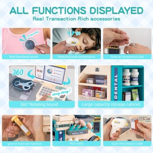 JoyStone Toy Doctor Kit, Interactive Pretend Play Medical Set with Lights & Sounds, Educational Toy for Boys & Girls, Ages 3-5