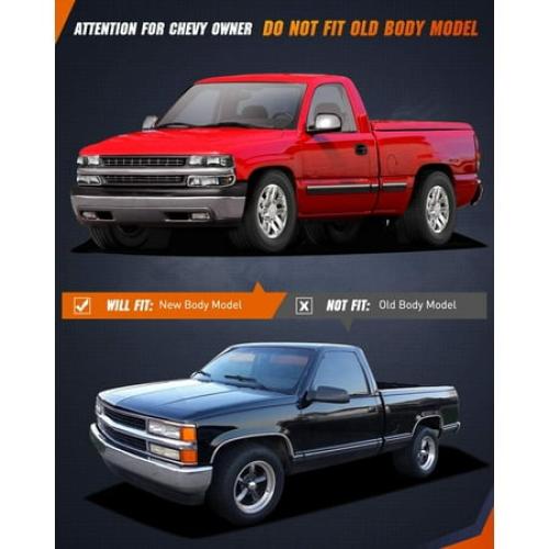 Nilight 1999 2000 2001 2002 Silverado Headlights, 2000-2006 Suburban Headlight Assembly,2001-2006 Tahoe Headlights Chrome