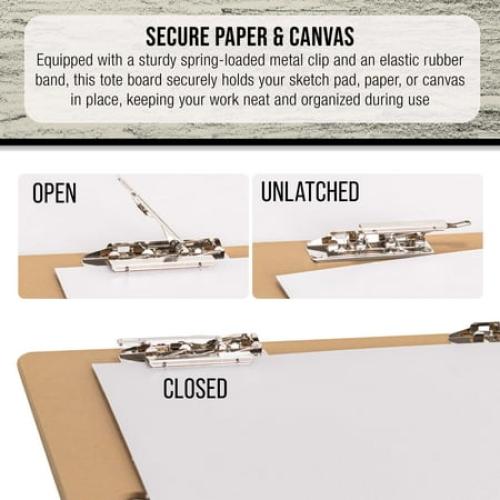 US Art Supply 23x26 Artist Field Sketch Tote Board Drawing Heavy-Duty Clip