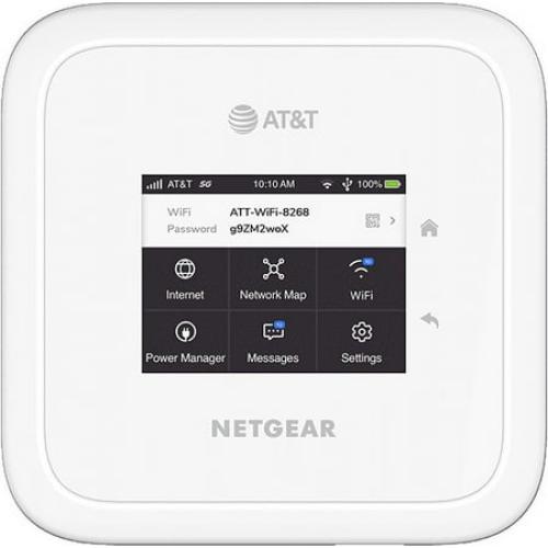 NETGEAR Nighthawk M6 5G WiFi 6 Mobile Hotspot Router (MR6110) – Blazing Fast Wireless Hotspot Router, Unlocked, Certified with AT&T and T-Mobile - White (Renewed)