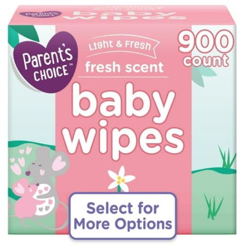 Parent's Choice Fresh Scent Baby Wipes, 900 Count (Select for More Options)