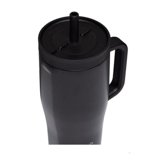 Corkcicle Leakproof Hydration Set, 2-Pack Go Cup XL (30oz) and Cruiser (22oz) Insulated Tumblers with Straws Black/Teal