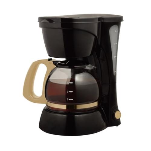 Collezioni 4-Cup Drip Coffee Maker with Glass Carafe, Black and Gold