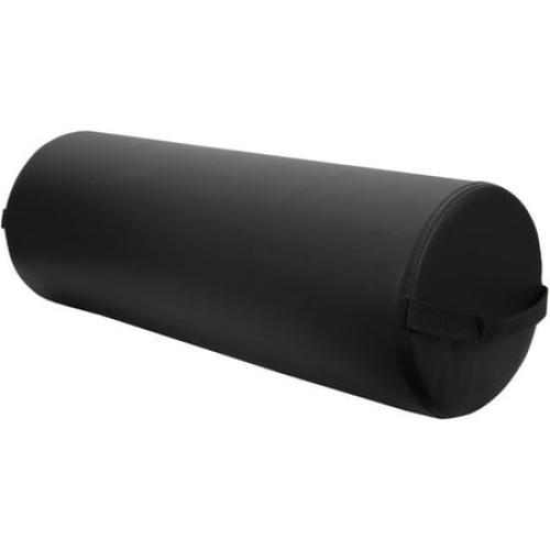 ForPro Jumbo Full Round Bolster Pillow, Black, Oil and Stain-Resistant, for Massage and Yoga, 9” R x 26” L