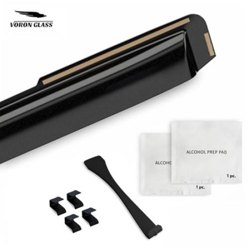 Voron Glass in-Channel Extra Durable Rain Guards for Dodge RAM 2002-2008 MegaCab, Window Deflectors, Vent Window Visors, 4 Pieces - 200691