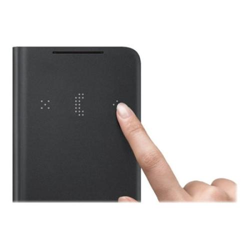Samsung LED Wallet Cover EF-NG991 - Flip cover for cell phone - black - for Galaxy S21 5G