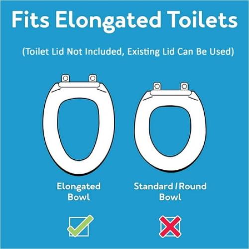 Color White Carex Toilet Seat Riser, Elongated Raised Toilet Seat Adds 3.5 inches to Toilet Height, for Assistance Bending or Sitting, 300 Pound Weight Capacity Toilet Riser
