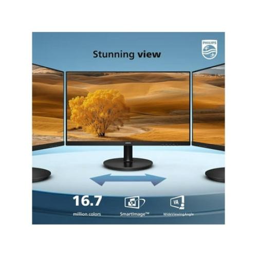 Black PHILIPS 22 (21.5 Viewable) 100 Hz VA FHD Monitor 4 ms (GtG) 1920 x 1080 Flat Panel 221V8LB