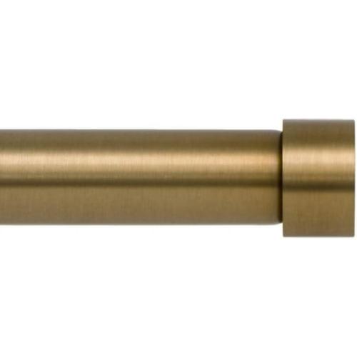 Ivilon Drapery Window Curtain Rod - End Cap Style Design 1 Inch Pole. 28 to 48 Inch Color Warm Gold 28 to 48 in.