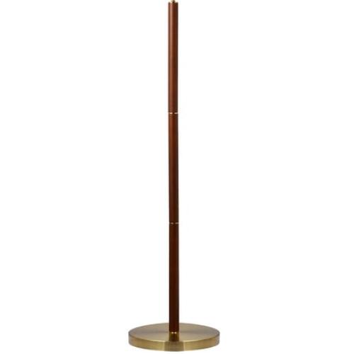 Size 58 Color Brown Simplee Adesso Wood and Brass 58H Walnut Finish Floor Lamp with Pull Chain, Transitional, Adult Use