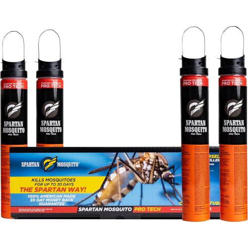 Spartan Mosquito Pro Tech - 1 Acre Pack 4 Tubes (2 Boxes) 100% American Made