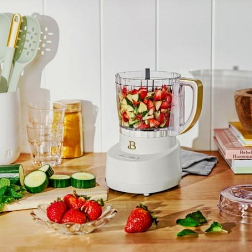 Beautiful 3-Cup Food Chopper, White Icing by Drew Barrymore