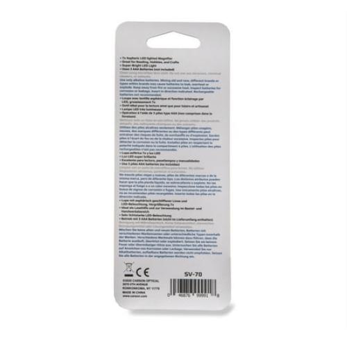 Carson LED 7x Handheld Magnifier with Light, Great Magnifying Glass for Reading, Crafts, and Hobbies (SV-70)