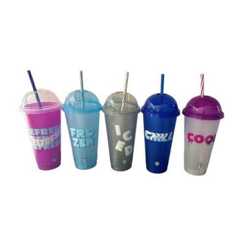Starbucks 24 Ounce Plastic Reusable Cold Cup, 5 pack