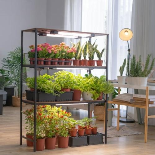 BoostGro 3FT LED Grow Light Full Spectrum with Enriched Red Light Linkable Design for Indoor Plants and Gardening (4-pack)