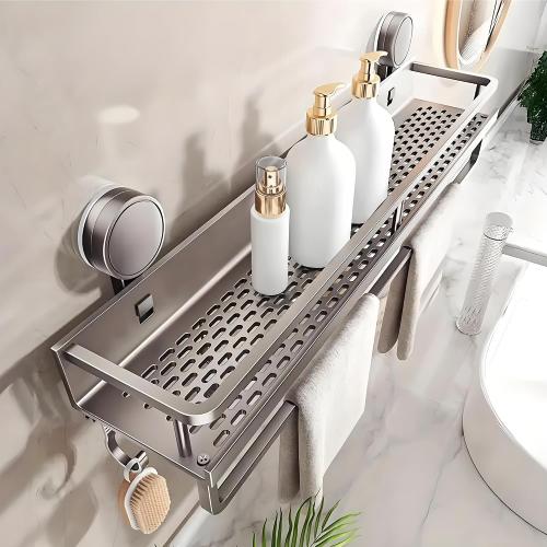 Suction Cup Shower Caddy, 1 Pack Shower Shelves for Inside Shower No Drilling,Large