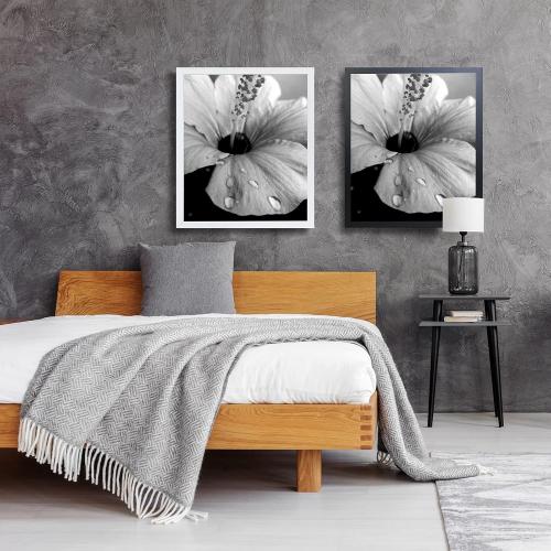 BOJIN 14x17 Picture Frames White Solid Wood Without Mat Display Poster Wall Hanging Home Decoration Photo Frame