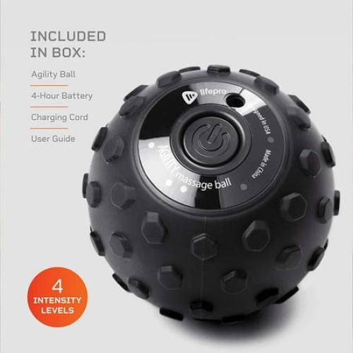 LifePro 4-Speed Vibrating Massage Ball Roller- Revolutionary Lacrosse Ball Deep Tissue Trigger Point Therapy - Massage Ball for Plantar Fasciitis, Yoga Therapy, Mobility, Myofascial Release Ball