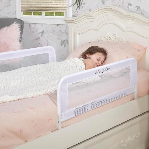 Dream On Me Lightweight Mesh Security Adjustable Bed Rail Double Pack - White - NO SIZE