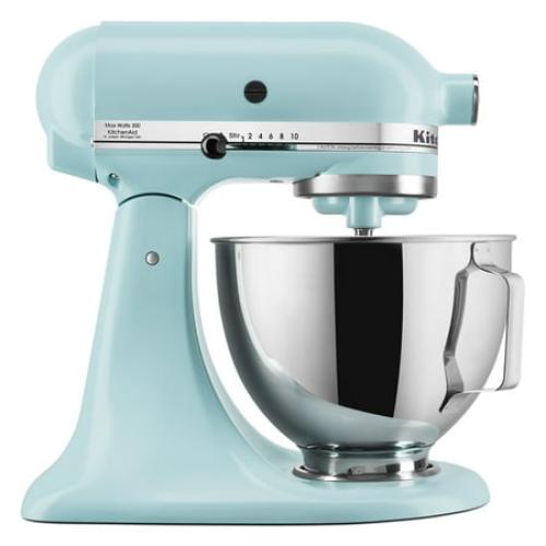 KitchenAid Deluxe Series 4.5 Quart Tilt-Head Stand Mixer with Stainless Bowl, Mineral Water Blue, Model KSM97MI