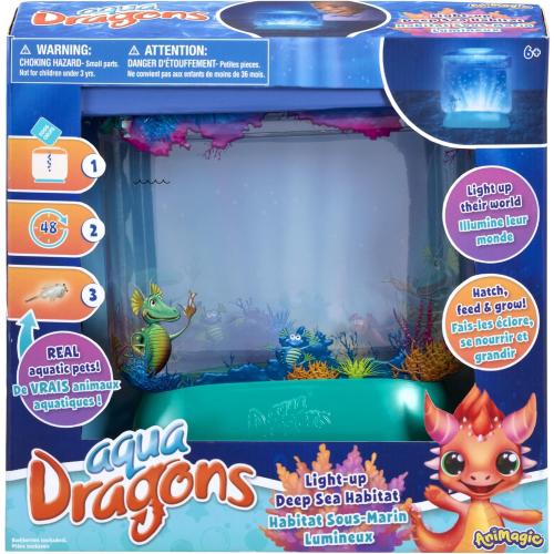 Animagic Aqua Dragons Light-Up Deep Sea Habitat | Build an Aquatic Ecosystem, Watch Prehistoric Pets Hatch & Grow Science Kit | Ages 6  (Packaging may vary)