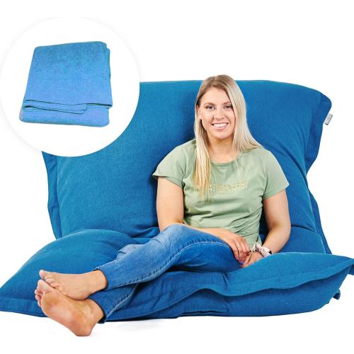 Room & Bloom Bag ONLY - No Filling 'New Model' Super Bean Bags (6ft x 4.5ft) Beautiful Faux Linen Fabric Giant Bean Bag Chair for Adults for Kids for The Whole Family Large Chairs Bags Big Large XL