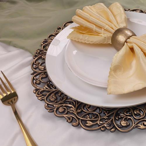 CN.JIAHE13inch Plastic Acrylic Colour Beaded Back texture Charger Plate, Set of 8, Charger Plates for Dinner,Wedding,Party,Event Decoration. (Acrylic Colour Beaded)