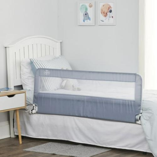 Regalo Extra Long Hideaway Bedrail, Gray Baby Safety Rail, Safety Bed Rail