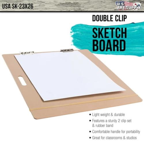US Art Supply 23x26 Artist Field Sketch Tote Board Drawing Heavy-Duty Clip
