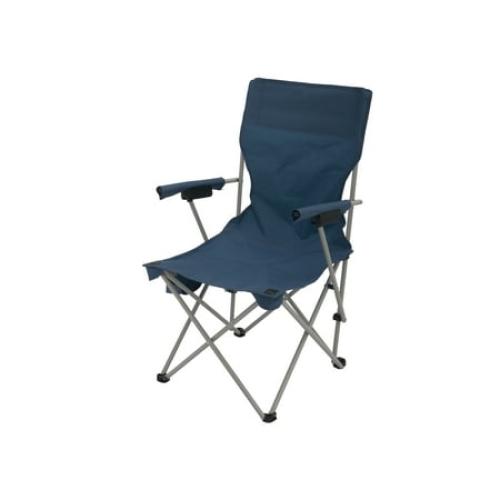 Ozark Trail Hard Arm Chair, Durable Polyester Seat, Strong Steel Frame, Portable with Cup Holder