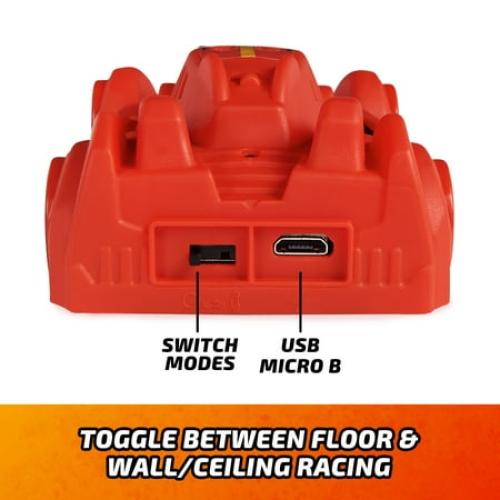 Air Hogs, Zero Gravity Sprint RC Car Wall Climber, Red USB-C Rechargeable Indoor Wall Racer, Over 4-Inches, Kids Toys for Kids Ages 4 and up