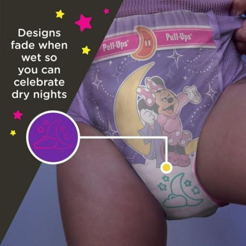 Pull-Ups Girls' Night-Time Training Pants, 2T-3T (16-34 lbs), 68 Ct (Select for More Options)