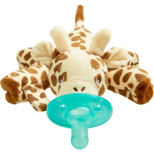 Philips Avent Soothie Snuggle Pacifier Holder with Detachable Pacifier, 0m , Giraffe, SCF347/01
