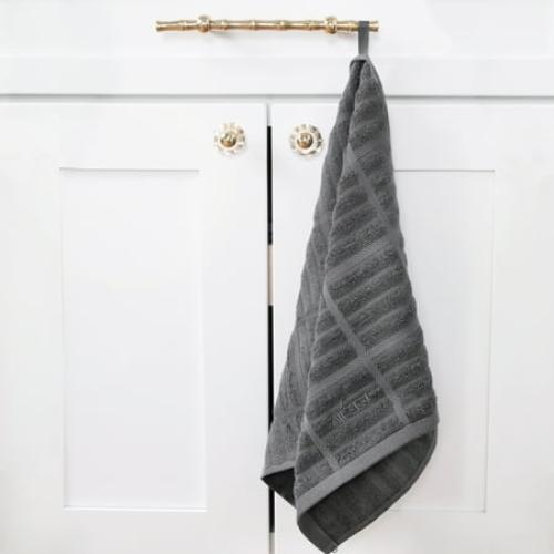 All-Clad Solid Cotton Kitchen Towel, 2 Pack, black