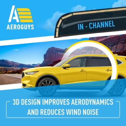 AEROGUYS Extra Durable Window Deflectors In-Channel Window Visors Rain Guards Fit for Acura MDX 2022-2026, Sun Visors, Wind Vent for Shades, Exterior Car Accessories - 4 pcs. AG0990