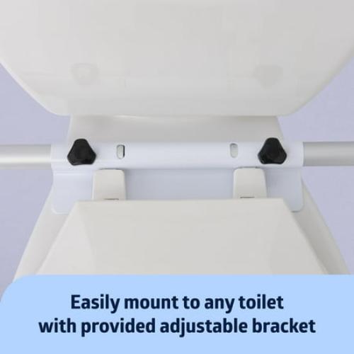 Medline Toilet Safety Rails, Adjustable Folding Toilet Frame for Elderly and Disabled, 250 lb Weight Capacity