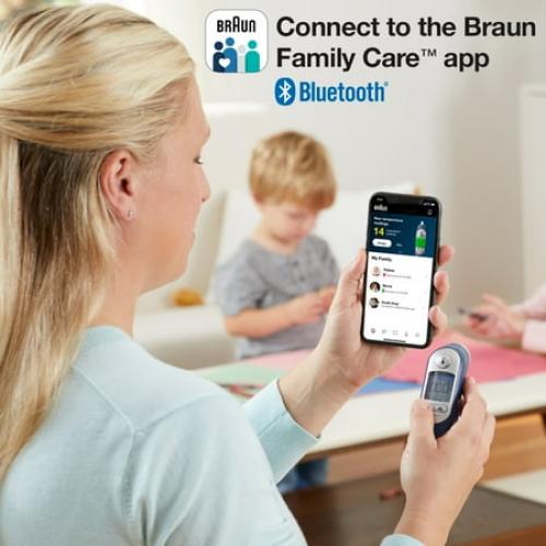 Navy Blue Braun ThermoScan 7  Connect Ear Thermometer, IRT6575US