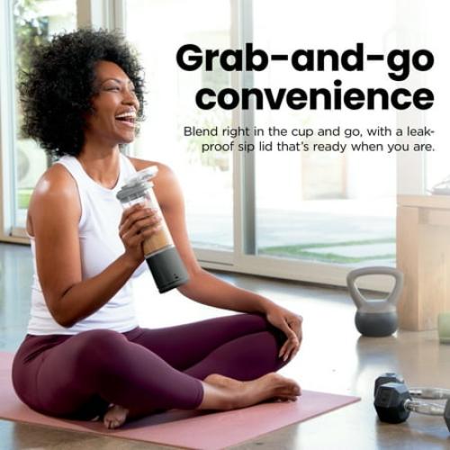 Ninja Blast 16-Oz Portable Personal Blender, Leak Proof Lid & Easy Sip Spout, Smoothie Blender, BC100PK Dusty Pink