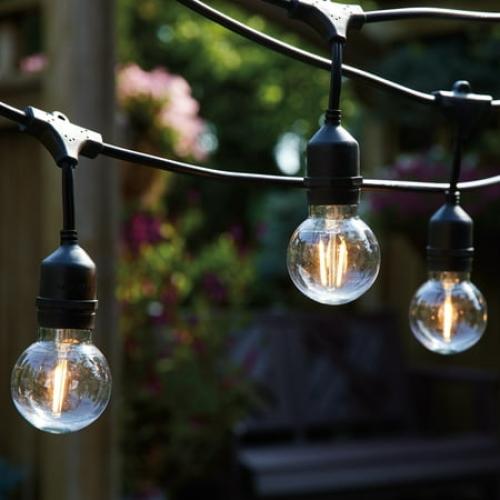 Better Homes & Gardens 24ft LED Globe String Lights, 12 Bulbs, Indoor/Outdoor, Warm White, 1 Count