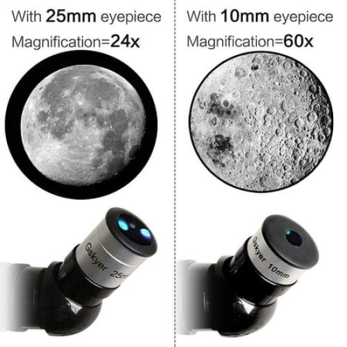 Gskyer 600x90mm AZ 90mm f/6.7 Refractor Telescope with 3 Eyepieces, Remote