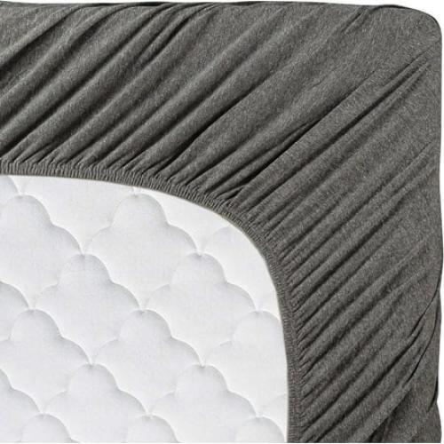 Road Trip America Jersey Sheet Set - 4 Pieces Queen Cotton Sheets Set - Stretchable Ultrasoft Luxury Knit Bed Linen (Dark Gray, Queen)