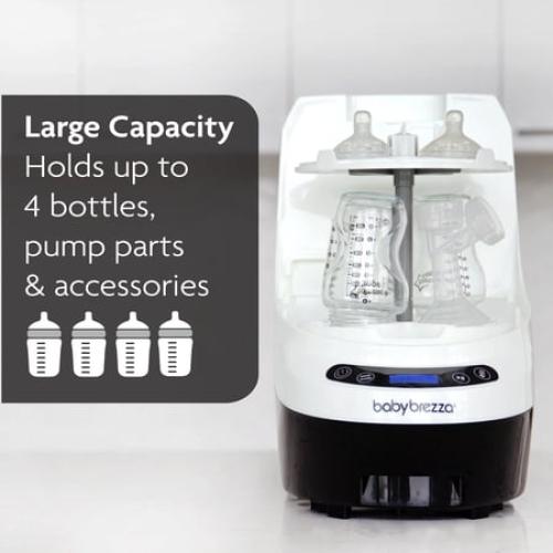 Baby Brezza Bottle Washer Pro - Baby Bottle Washer, Sterilizer   Dryer - All in One Machine Cleans Bottles, Pump Parts, & Sippy Cups - Replaces Hand Washing, Bottle Brushes and Drying Racks