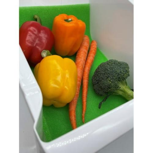 Set of 4 Size 12x15 Color Green Bluapple FreshMats - Refrigerator Bin Liners, Fridge Drawer Mats - Keeps Produce Fresh Longer, Prevents Bruising, Promotes Air Circulation - BPA-Free Polyurethane Foam - (4-Piece Set, 12x15, Green)