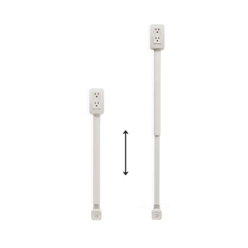 EZ Outlet Electrical Outlet Extender: Access Hard-to-Reach Outlets! For Use Behind Couches, Nightstands, Desks, etc. USB-A, USB-C, two AC outlets. Extends 22-34. Safety Certified!