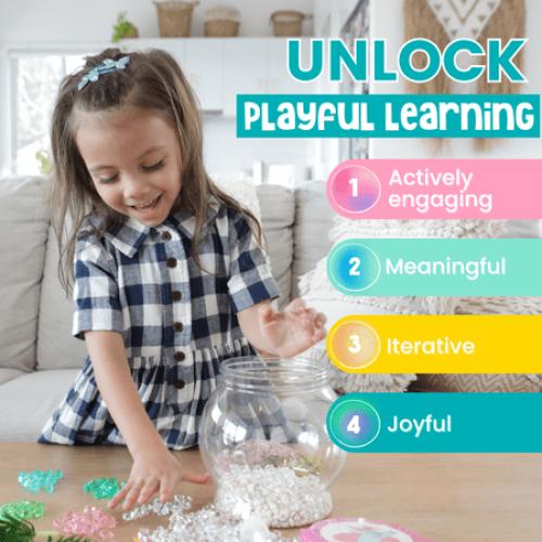 Amitie Lane DIY Itsy Unicorn Terrarium, LED Mushroom Lights, Arts & Craft, Girls Ages 6