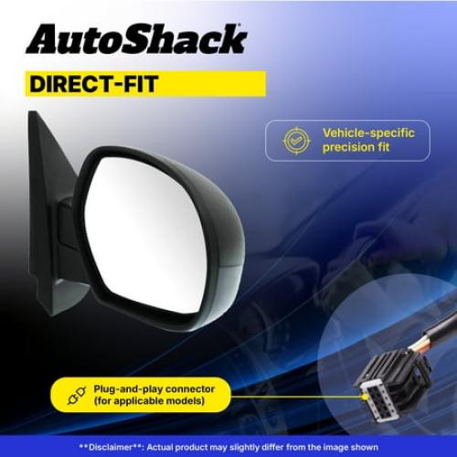 1 Pack AutoShack Driver and Passenger Mirrors Power Folding Heated Textured Black Replacement for 2009-2011 2012 Ram 1500 2010-2012 Ram 2500 3.7L 4.7L 5.7L 6.7L V6 V8 4WD RWD KAPCH1321303PR