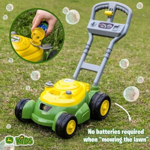 John Deere Bubble-N-Go Toy Lawn Mower Automatic Bubble Machine No Batteries Required Age 3  Years